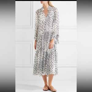 See By Chloe sheer tiered Floral Midi Dress